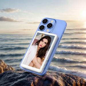 Wireless Mobile Phone Vlog Display, USB Rechargeable Phone Back Camera Screen for Vlog Shooting & Live Streaming, Selfie