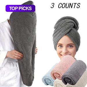 Pineapple Grid Pattern Hair Drying Towel, 1 Set Soft Highly Absorbent Hair Towel Wrap/Bath Towel/Bath Skirt, Hair Drying Cap for Women & Men