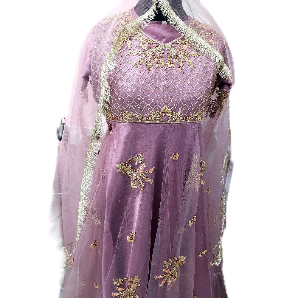Purple Mexi Dress for Ladies - Casual Women's Dress - Womenswear