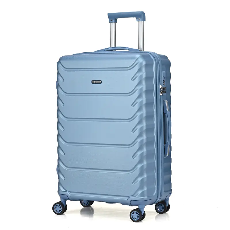 RMW Hard-shell Suitcases with 3-Digit Combination Lock 4 Dual Spinner Wheels Aluminium Telescopic Handle Durable Luggage Trolley for Travel Ice Blue 8