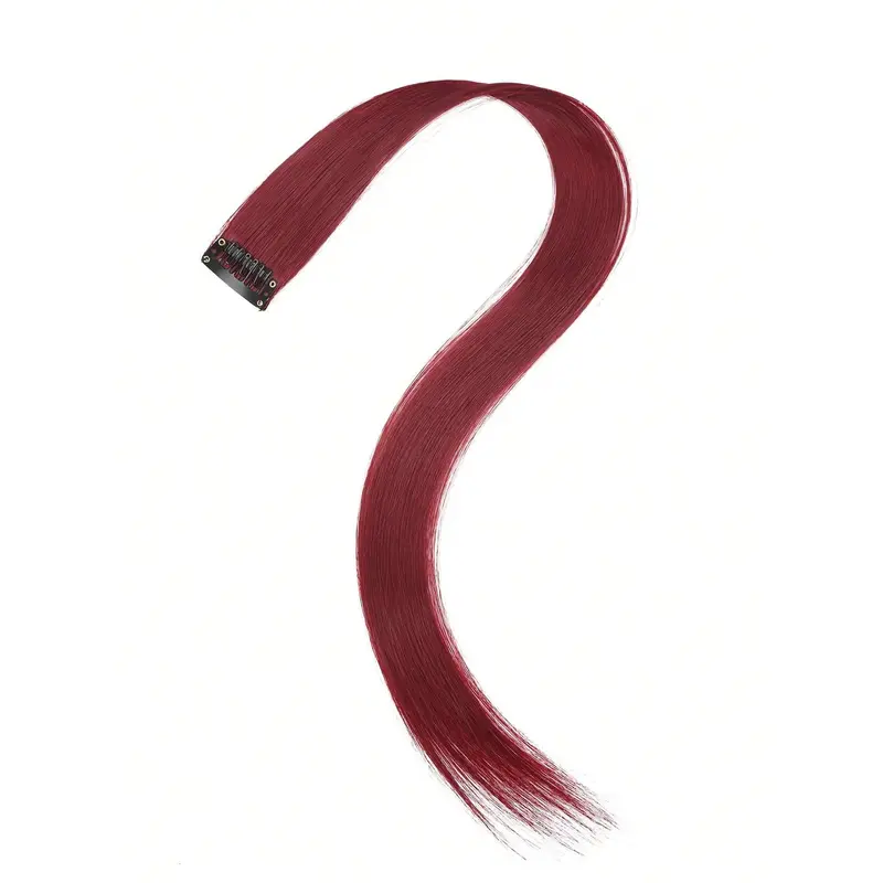 Hair Extensions 10 PCS Colored Clip In Hair Extensions 20 Inch Long Straight Hairpieces Clip In Synthetic, Halloween Cosplay Dress Up Fashion 684419 6