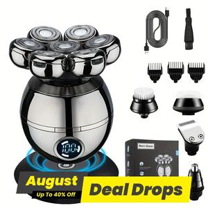 Multifunctional Hair Clipper Set, Electric Hair Trimmer with Multipurpose Replacement Head, Professional Hair Trimmer Tool Barber Kit for Men, Cordless Hair Clipper, Durable Clippers for Men Trimmers for Men, Adjustable Barber Kit for Gift