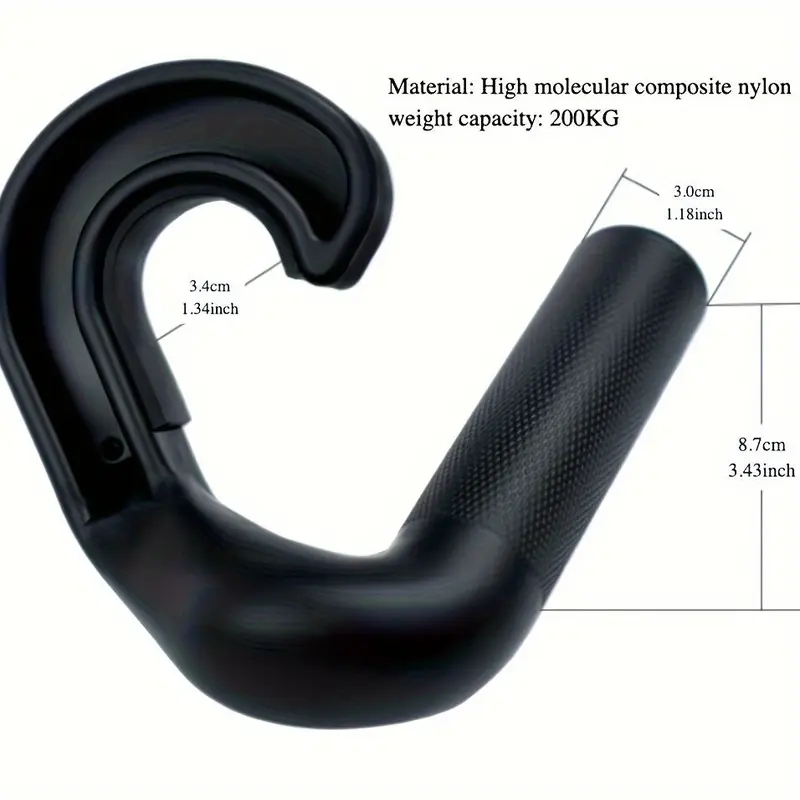45° High Strength Composite Nylon Hook Type Fitness Grip 4
