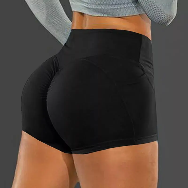 Hot Pants High Waist Yoga Shorts Butt Lift Scrunch Booty Gym WOMENS Sport Bottom 3