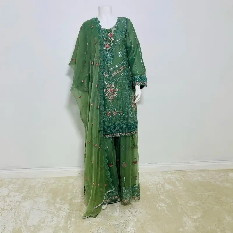 Sharara 3 piece suit womenswear long sleeve Floral comfort
