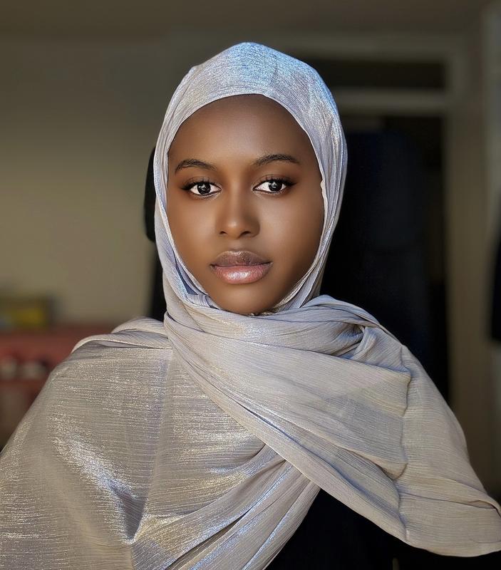 Shiny White Sand Hijab – Lightweight & Elegant 3