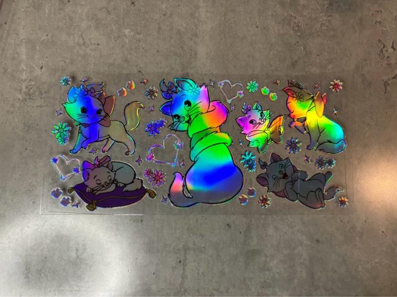 Product Introduction of (RANDOM PICK) HOLOGRAPHIC UV DTF Cup Wraps 10PCS - Multiple Themes - See Listing for Details FREE GIFT WITH PURCHASE 14