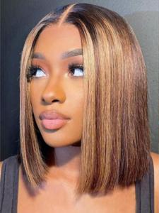 12 Inch Short Bob Human Hair Wigs for Women, Natural Looking Gorgeous Fluffy Wigs, Wigs for Party Photography, Daily Use