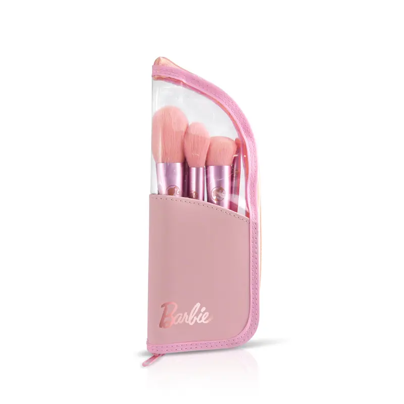 Barbie Make-Up Brushes in Storage/Travel Case - 5 makeup brushes 2