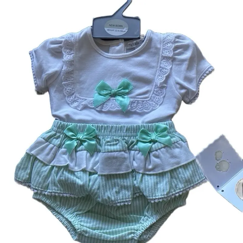 Mint Spanish Bloomers and Top for Baby Girls - Perfect for Summer - Blouses, Shirts