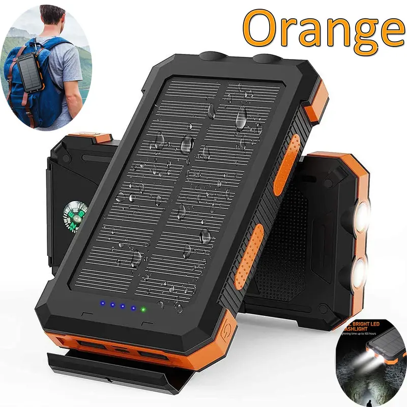 Portable 9000000mah Solar Power Bank Pack USB LED Pack Battery Charger For Phone 3