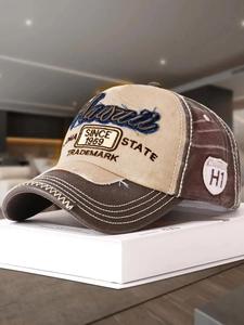 Letter Embroidered Patchwork Decor Baseball Cap, Casual Visor Hat for Men & Women, Vintage All-match Outdoor Sporting Hat for Daily Used