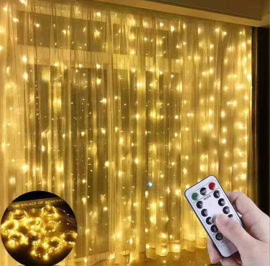 Product Introduction of 3m x 3m LED Curtain Lights - White or Warm White with Adjustable Settings for Weddings, Home Décor, Festivals & Parties 22