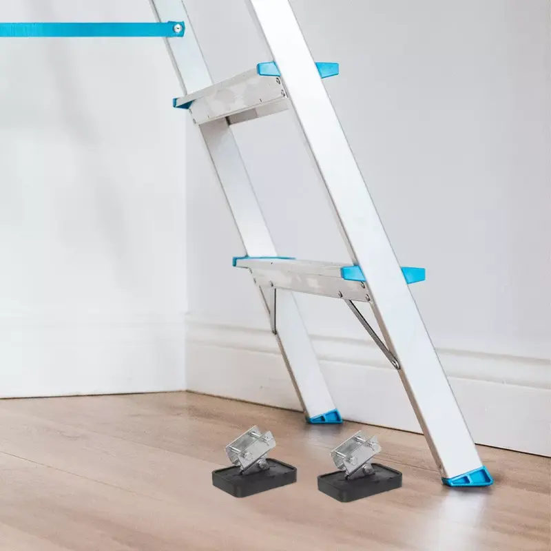 EcoVend 2PCS Durable Iron & Rubber Ladder Foot Pads Ladder Feet Rubber Safety Feet 3