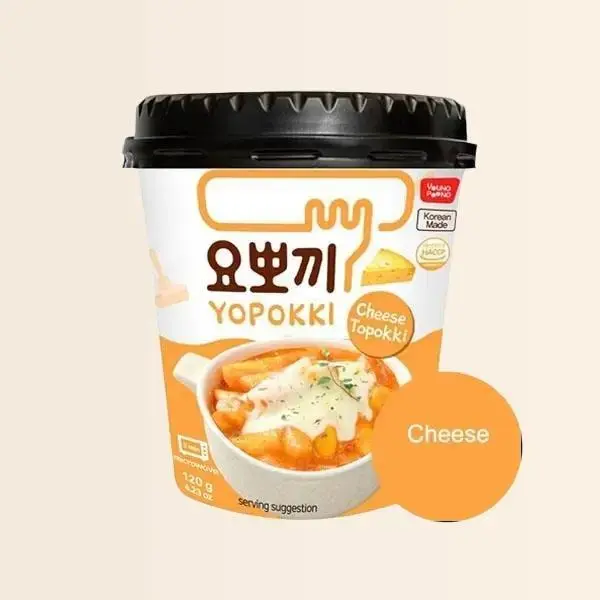 Yopokki Cheese Sauce Rice Cake Cup 120g Instant food,coffee patina,christmas gift,christmas gifts,coffee patina,churning butter halal  topokki yo pokki 2