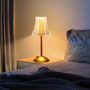 Touch Sensor LED Table Lamp, USB Rechargeable Bedside Desk Lamp for Cozy Corner Decor, 3-color Dimming LED Ambient Light for Bedroom, Living Room, Dining Room, Hotel, Decorative Lights for Home Decor