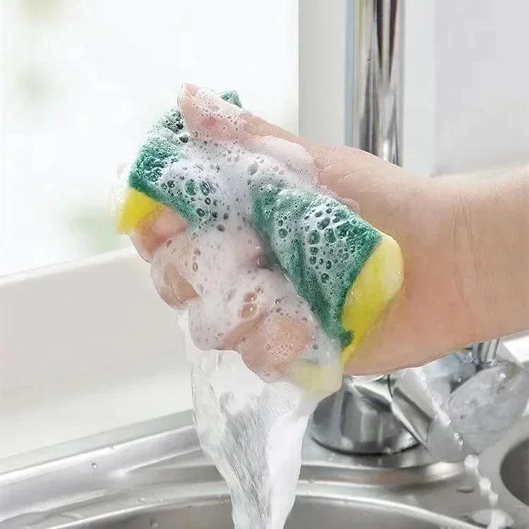 Highly absorbent Double-Sided sponge magic cleaning pot rust sponge cleaning brush kitchen grease cleaning tool 3