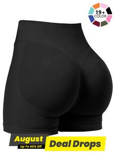 Seamless Impact Breathable Stretchy Shorts for Women, Invisable Scrunch Butt Lifting Gym Seamless Booty Biker Shorts, Comfortable High Stretch Skinny Gym Shorts, Ladies Sportswear for Indoor Outdoor Wear