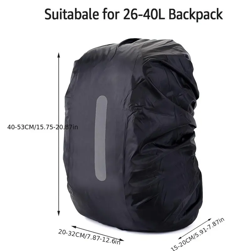 Waterproof Rain Cover For Backpack 30-40L, Reflective Rucksack Rain Cover For Anti-dust/Anti-Theft/Bicycling/Hiking/Camping/Traveling/Outdoor Activities 7