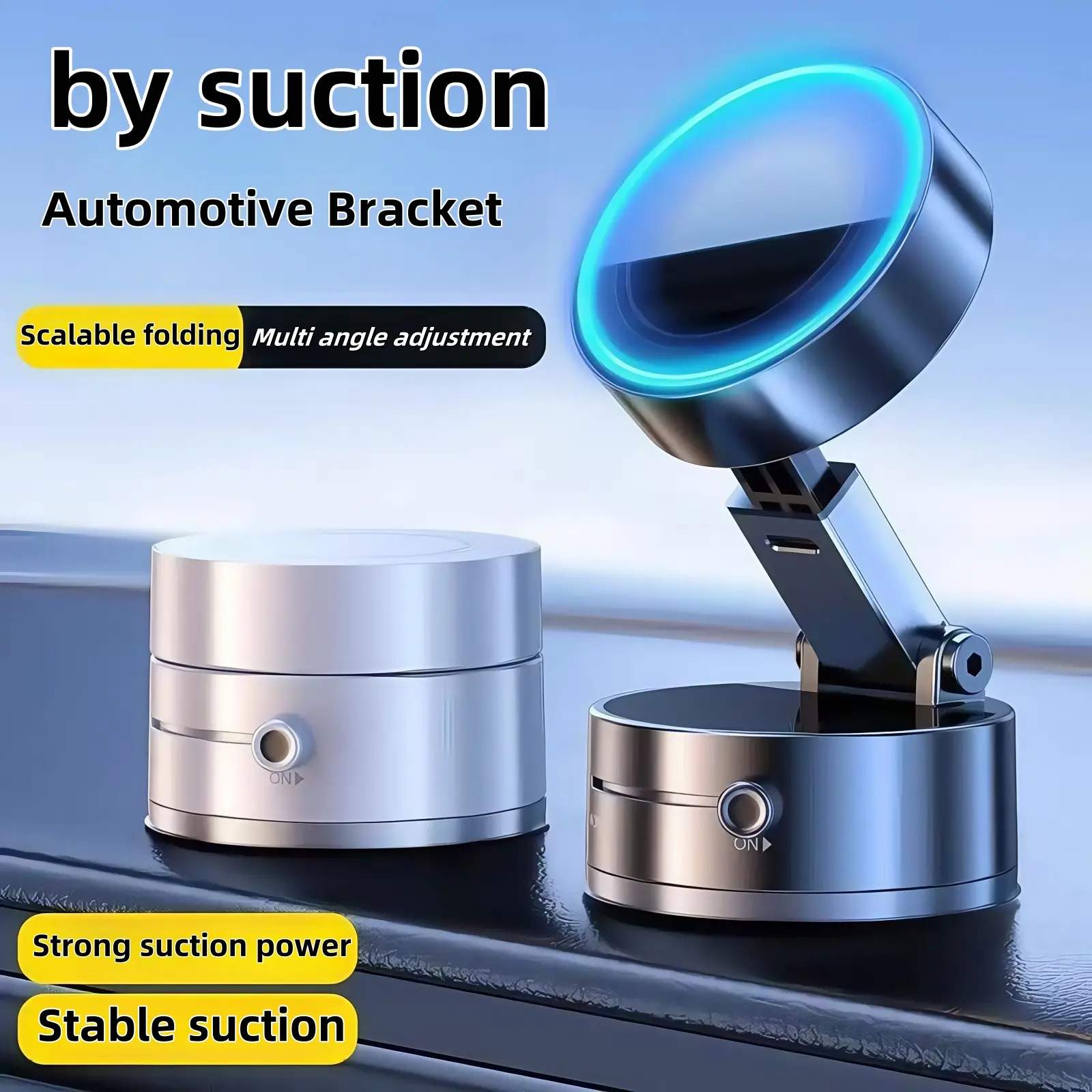 Adjustable Magnetic Car Phone Holder - SturdyMulti-Angle, Waterproof, 360° Rotation, Dual-SidedSuction Cup Mount for All Smartphones