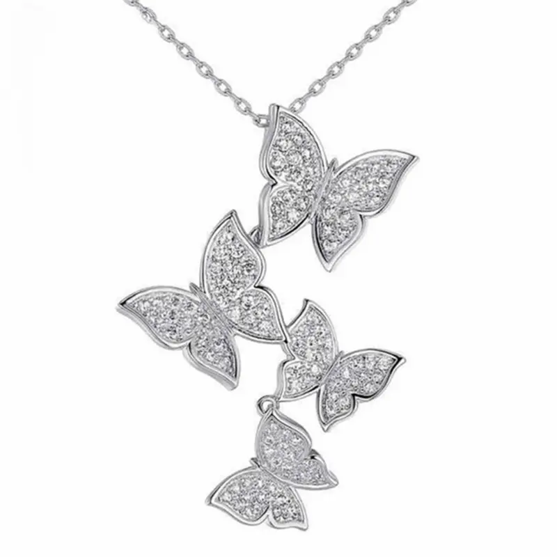 Butterflies Crystal Pendant for Women - Fashion Accessory