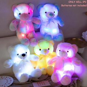 Glowing Bear Plush Toy, 1 Count Soft Bear Stuffed Doll with LED Light, Cute Animals Design Doll for Birthday Gift, Home Decoration, Christmas Gift, Stocking Filler, Kawaii Plushies