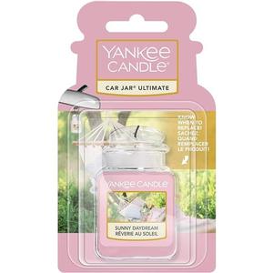 Yankee Candle Car Air Freshener, Car Jar Ultimate, Neutralises Odours, 1 Count. Up to 4 Weeks. Car Diffusers, Car Interior Accessories, Compactible with All Cars. True To Life Fragrances Pink Sands, Clean Cotton, Red Raspberry, Vanilla Cupcake