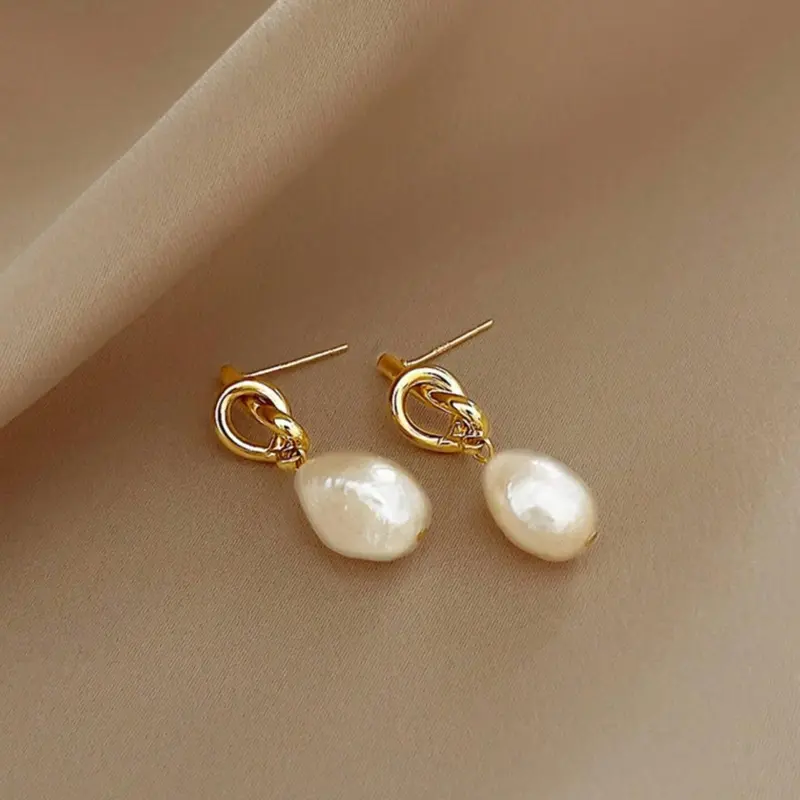 Knotted drop earrings, vintage and elegant knotted earrings 6