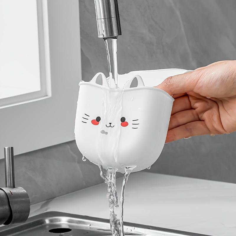 Product Introduction of HARLESOTTO      Adorable Cat - Shaped Silicone Faucet Basket: Ideal for Organizing Kitchen Sinks, Bathroom Sinks, Shower Areas in the Shower Room, and Kitchen Counters. Fits Most Taps. 6