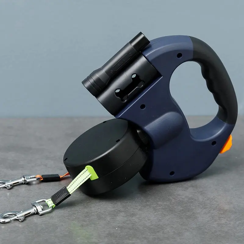 ORACEGRA     1 Set of 3m Flexible Double Retractable Dog Leashes. Ideal for Outdoor Adventures and Travel with Your Furry Friends, These Leashes Offer Convenience and Control. 1
