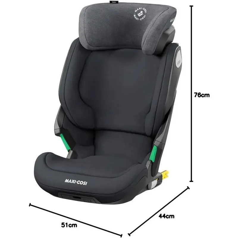 Kore i-Size High Back Booster Seat, 3.5 - 12 years, 100 - 150 cm, ISOFIX Car Seat, Adjustable Height/Width, Side Protection System Plus, Quick & Easy Buckle Up, Authentic Graphite 8