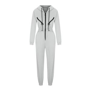Women's Autumn Fashion Loose Casual Sports Set, Women's Hooded Jumpsuit Set travel  fit spotlight  clothes 2  pcs two  piece  outfit