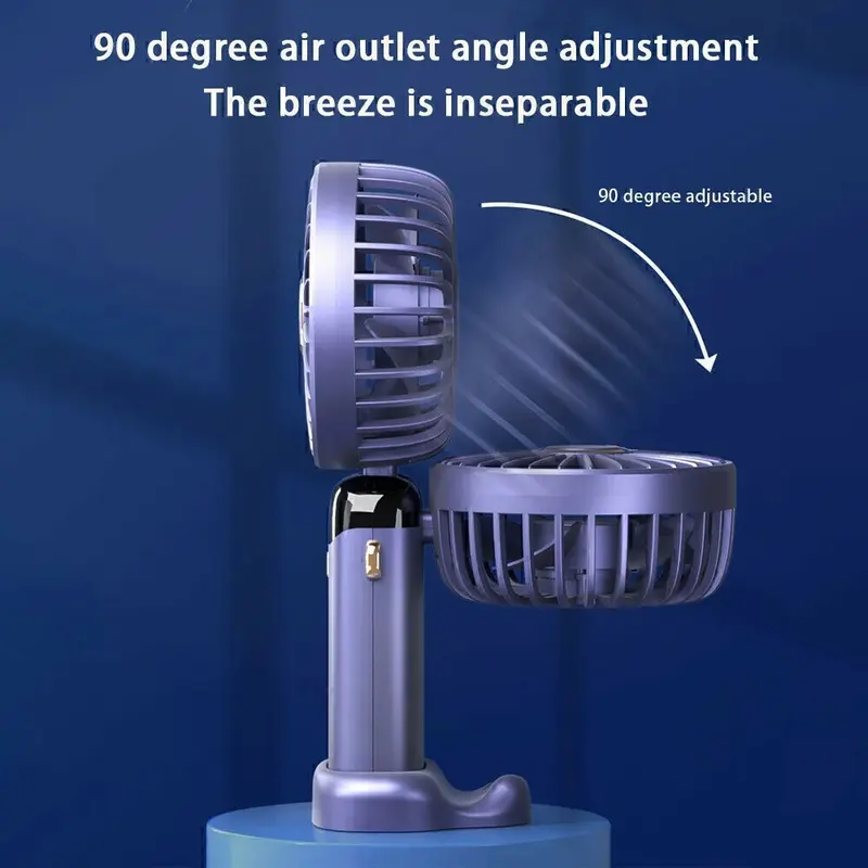 10000mAh Portable Hand-held Fan Mini Folding Desk Fan Cooler Cooling USB. 4