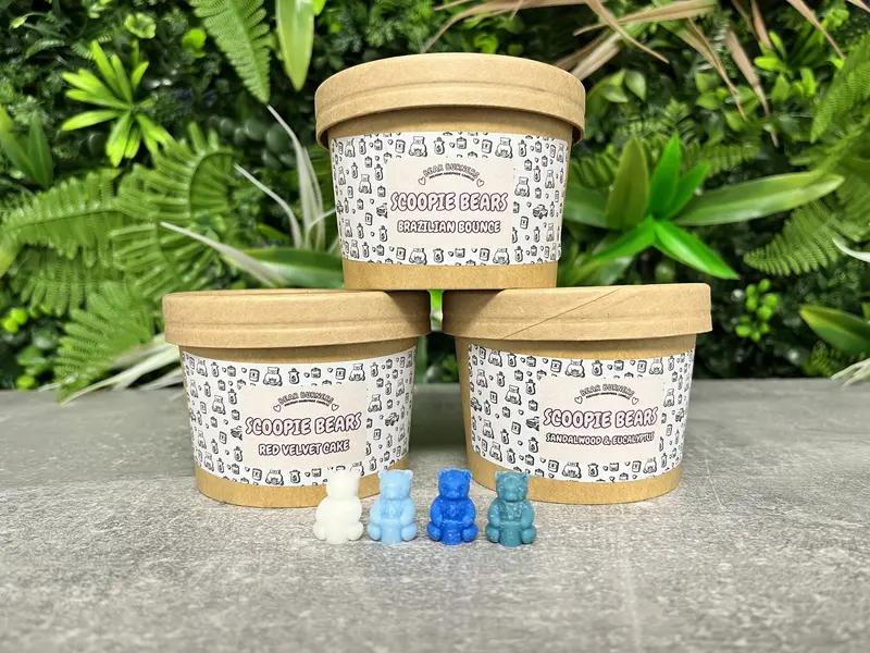 Wax Melt Scoopie bears by bear burners, handmade scented soy wax melts. 1