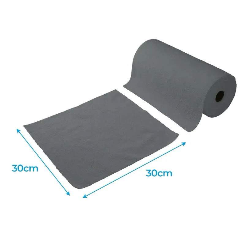 50 Mega Roll Pack of Microfibre Cloths - Lint Free - Easy Tear Off -Super Absorbent 180GSM - Soft and Reusable Washable Towels Wipe for Home, Car Cleaning, Kitchen - 1 Roll Only (Colour is Random) 2