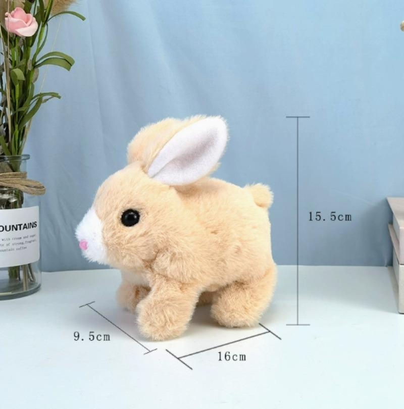 Product Introduction of Plush Bunny Toy ,Interactive Realistic Bunny with Sounds,Can Walk,Wiggle Ears,Twitch Mouth and Nose,Hopping Rabbit Toys Easter Christmas Birthday Gift 1