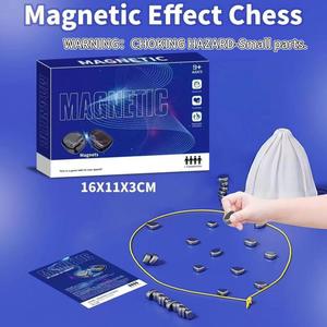 Magnetic Effect Chess Leisure Game, Interactive Tabletop Logic Thinking Magnetic Stone Board Game, Educational Toy