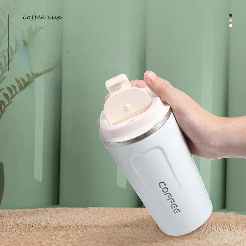 380/510ML Stainless Steel Thermal Mug Thermo for Coffee Water Bottle Leakproof Travel Drinkware Travel Thermal Mug 4
