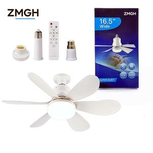 ZMGH Send a B22 To E27 converter Ceiling Fan Light with Remote Control E27 Fan Light 16.5" Wide Super Quiet Indoor Lighting for Living Room Bedroom Kitchen  include the fan, remote, adaptor and all,3-Speed Adjustable Fan Light