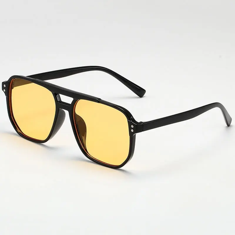 Vintage Men Women Big Sunglasses Men Square Shades Brand Designer Unisex Sun Glasses Black Lense Male Female Sunglasses UV400 4