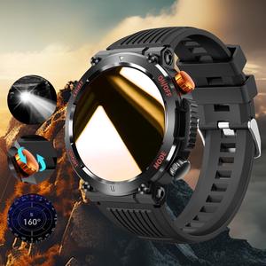 1.46 Inch HD Screen Smartwatch, Multi-functional Outdoor Sports Fitness Tracker, Wireless Receiving & Calling Multi-sport Mode Pedometer, Waterproof Watch with LED Light for Android/iOS Men & Women