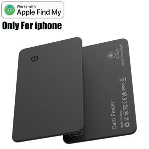 Wallet Tracker Card, Thin Finder, Item Locator for Luggage Tags, Passports, Phone, IP68 Waterproof Item Locator for Apple Find My（3-year Battery, No Charging), Black