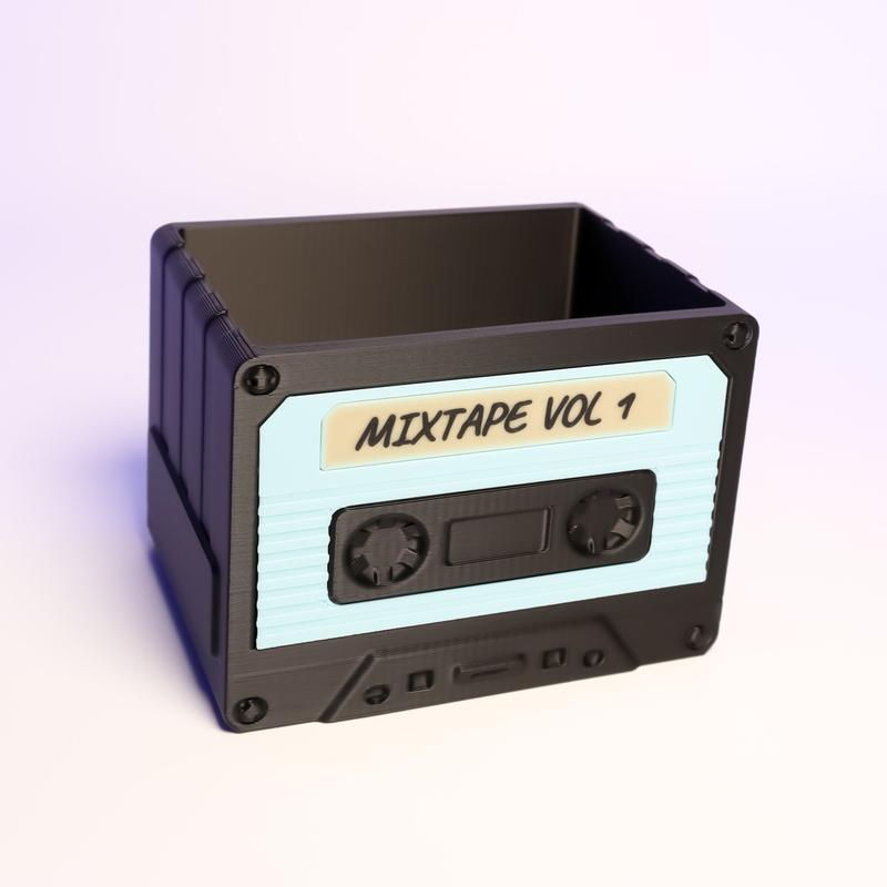 Retro Cassette Desk Organiser inspired by vintage classic cassette tape - Turn up the volume on your desk decor with the Retro Organiser 1