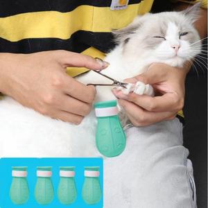 Silicone Cat Paw Protector, 4 Counts/set Anti-scratch Cat Paw Protective Cover, Pet Grooming Tool for Bathing, Feeding and Trimming Nails