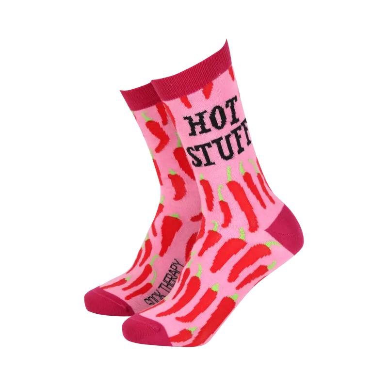 Hot Stuff Bamboo Socks | Funny Novelty Chilli Themed Socks 0