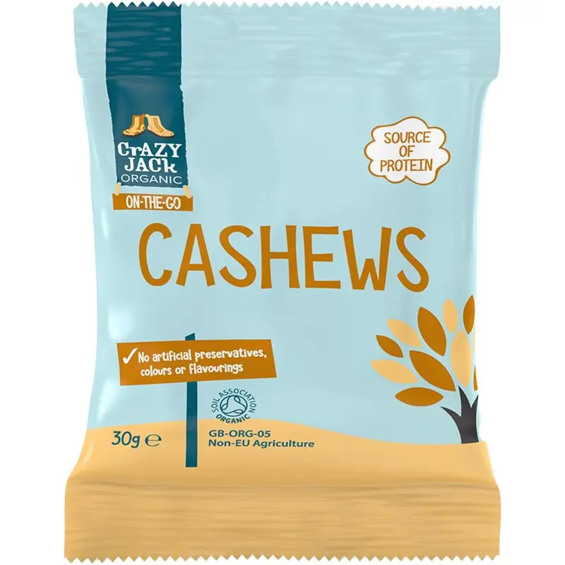 Crazy Jack Fruit & Nut Snacking Bundle (20 units) - Organic Cashew Nuts, Almonds, Mango & Apricots | Snack size multi-pack 1