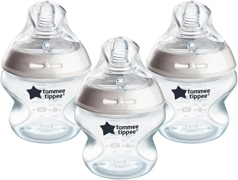 Natural Start Anti-Colic Baby Bottle, 150 ml, 0+ months, Slow Flow Breast-Like Teat for a Natural Latch, Anti-Colic Valve, Self-Sterilising, Pack of 3 0