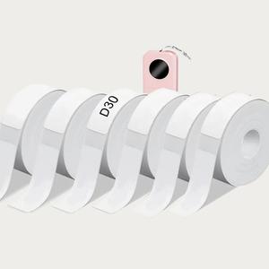 Thermal Printer Label Paper, 1/3/4/6 Rolls Self Adhesive Label Paper, Label Sticker for Home, Office, School, Compatible with Phomemo D30 Label Printer