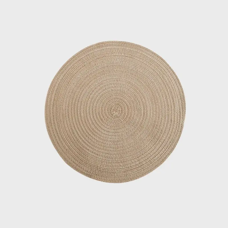 6Pcs Woven Ramie Placemats – Round Non-Slip Table Mats for Dining & Kitchen Use 7