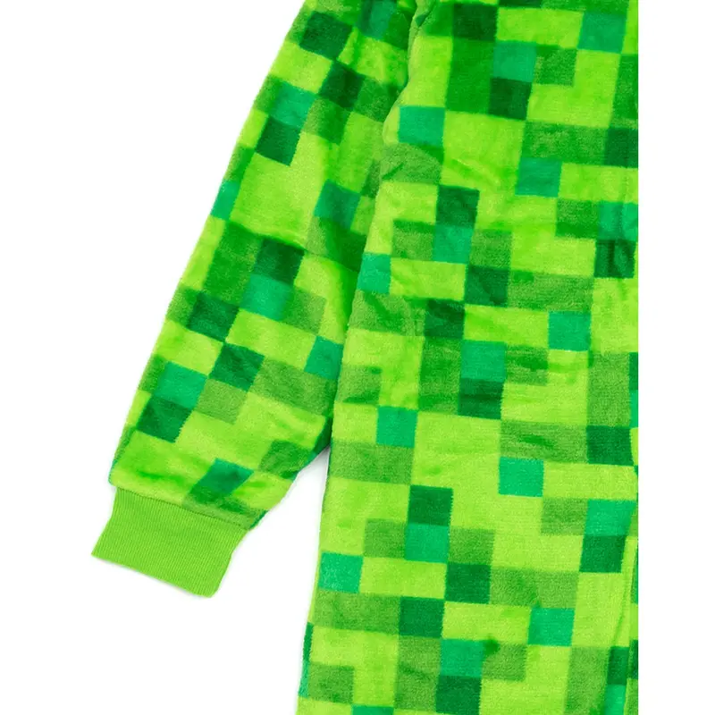 Vanilla Underground x Minecraft Unisex Kids Green Pixelate Creeper Onesie 6